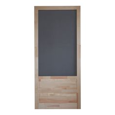 the door is made out of wood and has a chalkboard on it's side