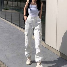 HIGH WAIST Y2K CARGO PANTS