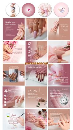 Atraia seu público para seu negócio de manicure e nail designer. São diversos templates editáveis para o seu instagram. Manicure, Nail Designer, salão de beleza, Podóloga, Template, Canva, post, instagram, feed, Pack, minimalista, aesthetic, branding, marca, social media, design, design gráfico, designer, canvas, posicionamento, postagem, inspirações, paleta de cores, moodboard, nicho,nail designs summer, almond shape Nail Designs Summer Almond, Pink Salon, Aesthetic Branding, Designer Canvas, Keyword Elements Canva, Ads Creative Advertising Ideas, Photoshop Design Ideas, Kiss Nails, Social Media Advertising Design