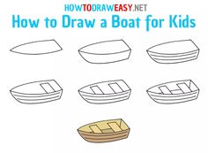 how to draw a boat for kids