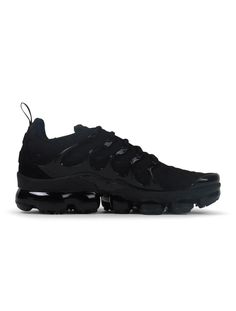 Setting the tone for Air Max hybrids, the Air VaporMax Plus 'Triple Black’ features an all-black neoprene gradient upper with a molded TPU cage made famous on the Air Max Plus. The sneaker sports 3M reflective detailing on the tongue, 'Vm Air' heel branding, and a black foam midsole with a matching translucent full-length VaporMax outsole. Vapormax Plus Black, All Jordans, Air Vapormax Plus, 3m Reflective, Air Vapormax, Black Features, Air Max Plus, Nike Mens, Triple Black