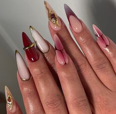 Pointy Acrylic Nails, Chrome Nails Designs, Fall Manicure, Nail Art Trends, Cute Nails For Fall, Glam Nails, New Clients