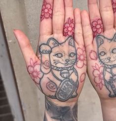 Hand Palm Tattoos, Japanese Hand Tattoos, Palm Tattoo, Art Flash, Palm Tattoos, Flash Tattoo Designs, Neck Tattoos, The Palms, Time Tattoos