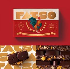 the chocolate bar has been designed to look like it is made with cocoa and nuts