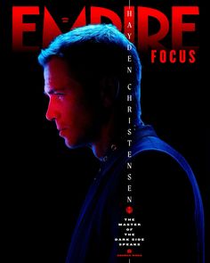 the movie poster for empire focus features a man with headphones in his ears and an evil look on his face