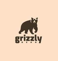 the grizzly bear logo is brown and black