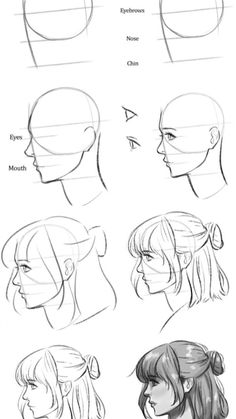 the different types of hair and how to draw them