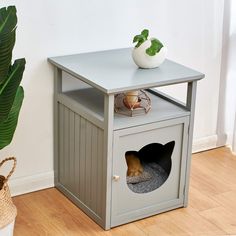 Cat litter box enclosure Cat Tree Scratching Post, Tree Furniture, Fall Bedding, Cat Tree Condo, Chic Bedding, Cat Cave