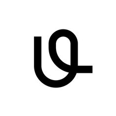 the letter q is shown in black and white