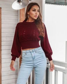 47285037203775|47285037236543|47285037269311 Red High Neck Top For Winter, Burgundy Crew Neck Sweater, Short Sweaters, Sleeve Crop Sweater, Luxury Sweater, Black Friday Sales, Classic Cardigan, Crop Sweater, Cozy Outfit