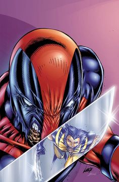 #Deadpool #Fan #Art. (Wolvie vs Deadpool) By: Liefeld. ÅWESOMENESS!!!™ ÅÅÅ+ Deadpool Vs Wolverine, Deadpool Fan Art, Rob Liefeld, Deadpool Marvel, Wolverine Art, Dead Pool, Animation Cartoon, Geek Squad, Wolverine Marvel