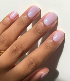 #Glazednails are taking over our feed, and we're more than ok with that 😍. Are you a glazed or glossy nail fan?   (Image via @iramshelton) Sheer Pearlescent Nails, Light Purple Glazed Donut Nails, Glazed Lavender Nails, Purple Glazed Nails, Glazed Lilac Nails, Translucent Nails, Purple Pearlescent Nails, Beyonce Nails, Powder Blue Nails