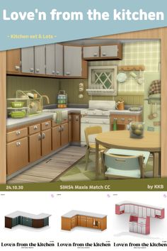 Transform your Sims' homes with the charming "Love'n from the Kitchen" CC set by KKB, featured at number 46 on my Sims 4 kitchen CC list! This retro-inspired collection includes functional counters, appliance cabinets, classic wall cabinets, and a stylish kitchen island—all Maxis Match perfection! It’s ideal for crafting a warm, nostalgic vibe with a practical touch. From fridges to decorative clutter, this set has everything to create a lived-in, cozy space your Sims will adore. Prosthetic Sims 4 Cc, Sims 4 Parenthood Mods, Sims 4 Mm Cc Furniture Sets, Sims 4 Build Cc Decor, Sims 4 Christmas Cc Maxis Match, Sims 4 Maxis Match Infant Cc, Sims Recolor, Sims 4 Men Clothing Maxis Match, Sims 4 Counters