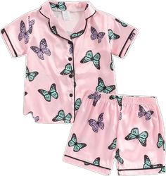 Kids Pajamas Girls, Summer Pajama Set, Floral Pajama Set, Toddler Girl Summer, Kids Pjs, Toddler Pajamas, Summer Pajamas, Floral Pajamas, Girls Sleepwear