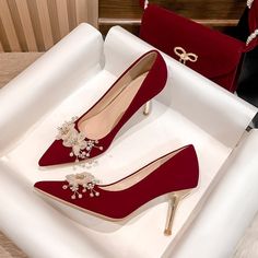 Chinese wedding Shoes, Qun Kwa heels, Chinese Sequin Wedding Shoes, Chinese Bridal Heels, Chinese Red Wedding Shoes, Chinese Qipao shoes, Tea Ceremony Shoes, and Chinese Cheongsam heels. Red Bridal Heels, Maroon Wedding Shoes, Red Fancy Heels, Wedding Shoes Indian, Red Wedding Shoes Brides Heels, Elegant 4-inch Heels For Banquet, Banquet Heels With 4-inch Heel And Round Toe, 4-inch Heel Round Toe Heels For Banquet, Pointed Toe 4-inch Heels For Banquets