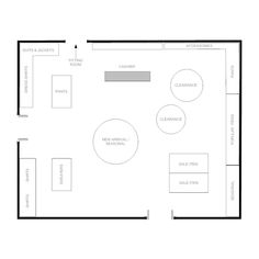 the floor plan for a restaurant with seating and tables