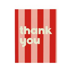 Red Stripe Thank You Card Bon Femmes Cards - Thank You Red Stripe, Chicago Il, Thank You Cards, Envelope, Chicago, Thank You, Red