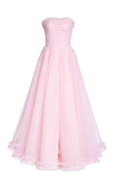 Rodarte Dress, Pink Tulle Gown, Prom Dress Inspo, Trendy Prom Dresses, Pink Gown, Tulle Gown, Pink Tulle, Dress Pink, Fancy Dresses