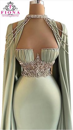 Feel like a queen on our Royal Cape dress. Long Mermaid Prom Dresses, Unique Prom Dress, Prom Dresses Unique, Prom Dress Pictures, Green Evening Dress, Prom Dresses Long Mermaid, Haute Couture Dresses, Dresses Unique, Unique Prom Dresses