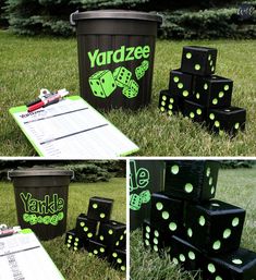 the yard dice game is ready to be played