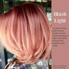 Hair Color Images, Ombre Rose, Gold Hair Colors, Gold Ideas, Hair Color Rose Gold, Red To Blonde, Ombre Pink, Makijaż Smokey Eye, Rose Gold Hair