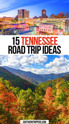 15 Tennessee Road Trip Ideas Places To Visit In Tennessee, Things To Do In Tennessee, Travel Tennessee, Nashville Tennessee Vacation, Mountains Tennessee, Smoky Mountains Tennessee, Southern Usa