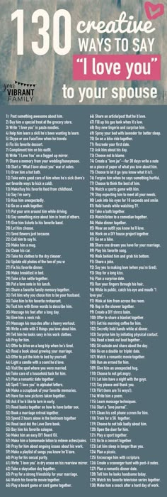 Infographic--130-Ways-to-Say-I-Love-You-to-Your-Spouse Fun List, Hari Valentine, E Mc2, Marriage Relationship, Love My Husband, Marriage Tips, Love Is, Happy Marriage, Dating Humor