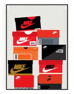 Nike Boxes, Jordan Shoes Wallpaper, Sneaker High Heels, Sneakers Illustration, Sneakers Wallpaper, Nike Art, Shoes Wallpaper, Work Hard Stay Humble