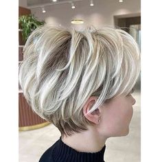 PHOCAS Short Blonde Wigs for Women Pixie Cut Wig Ombre Blonde Wig with Bangs - Walmart.com Bangs Undercut, Short Hair Pixie Cuts, Short Hair Trends, Haircut Curly, Messy Short Hair, Edgy Short Hair, Short Hairstyles For Thick Hair