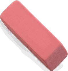 a pink foam cushion sitting on top of a white surface