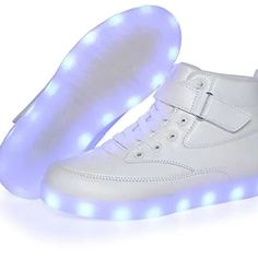 Voovix Kid's Led Light Up Shoes Usb Charging White Size Youth Size 36 ~New~ Without Box. Z-0026 White Light-up Sneakers With Round Toe, Casual Light-up Sneakers With Round Toe, Sneakers Sketch, Camo Shoes, Nike Foamposite, Led Shoes, Velcro Sneakers, Jordan 11 Retro Low, Light Up Shoes