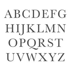 the upper and lower case of an english alphabet, in black on a white background