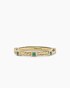 Emerald Eternity Ring, Light Blue Sapphire, David Yurman Ring, Green Emerald Ring, Chain Strap Bag, Stack Ring, Women's Rings, Stacked Jewelry, Customer Care