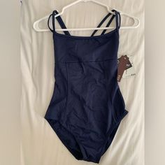 a bathing suit hanging on a hanger