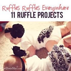 Ruffles Ruffles Everywhere!!  – 11 Adorable Projects you will want on your to-do list! #sewing #diy #ruffles HowDoesShe.com Best Baby Blankets, Minky Baby Blanket, Minky Baby, Baby Design, Baby Crafts, Baby Sewing, Sewing For Kids, Future Baby, Future Kids