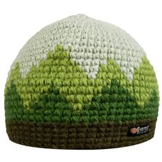 GALLATIN BEANIE Standard Wool • Full Fleece Introducing the Gallatin Beanie - the ultimate winter accessory that combines style and comfort. Made from 100% standard wool, this hat boasts a chunky knit weave that creates a unique texture, resembling the shape of zigzagging green hills and snow-covered peaks. Its triple-toned pattern is inspired by the breathtaking peaks and valleys of Montana, casting zigzag snow mountains that appear different to each observer. The Gallatin Beanie is fully lined Pnw Beanie Pattern, Multicolor Winter Beanie Cap, Cozy Multicolor Outdoor Beanie, Peaks And Valleys, Global Apparel Beanie, Snow Mountains, Multicolor Hand-knitted Beanie Cap, Green Hills, Visor Hats