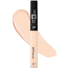 Maybelline Fit Me Liquid Concealer Makeup, Natural Coverage, Oil-Free, Ivory, Skin looks perfected with this natural coverage liquid concealer. This oil-free concealer makeup formula works to conceal redness, flaws, and blemishes. Non-comedogenic, fragrance free, and formulated to match all skin tones from light to dark, Maybelline's Fit Me concealer stays fresh on skin all throughout the day. Dermatologist tested. Ophthalmologist tested. Step 1. Dot the liquid concealer onto imperfections or un Maybe Line Concealer, Maybelline Fit Me Concealer Swatches, Maybe Line Fit Me Concealer, Maybelline Fitme Concealer, Maybelline Fit Me Concealer 15 Fair, Concelear Maybelline Fit Me, Makeup Forever Concealer, Fit Me Concealer, Nars Concealer