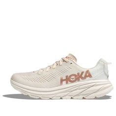 (WMNS) HOKA ONE ONE Rincon 2 'Eggnog Rose Gold' 1119396-ERGL Hoka Rincon 3, Hoka One One Woman, Running Shoes Design, Hoka Shoes, Long Distance Running, Nike Pegasus, Hoka One One, Light Weight Shoes, Fitness Lifestyle