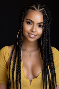 Κούρεμα Bob, Party Make-up, Medium Box Braids, Goddess Braids Hairstyles, Box Braids Hairstyles For Black Women, Braids Hairstyles Pictures, Fishtail Braid, Beautiful Braids, Braids For Black Women