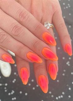 Nails Orange California. There are any references about Nails Orange California in here. you can look below. I hope this article about Nails Orange California can be useful for you. Please remember that this article is for reference purposes only. #nails #orange #california Orange Aura Nails, Orange And Pink Nails, Nail Art Designs Pink, Orange Ombre Nails, Orange Aura, Sunset Nails, Aura Nails, Orange Nail Designs, Summer Gel Nails