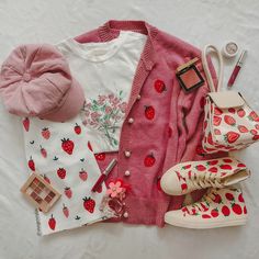 Strawberry Outfit, Teenage Fashion Outfits, May 7, Look Cool, Cute Casual Outfits, Modest Fashion