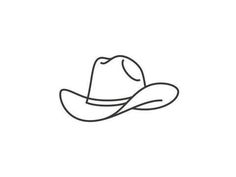 the outline of a cowboy hat on a white background