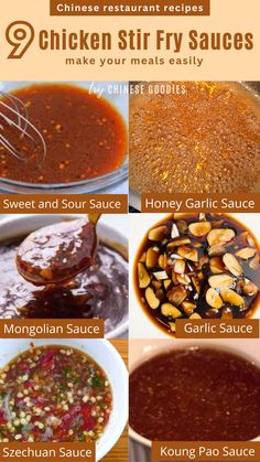 These 9 best chicken stir fry sauce recipes are so easy and delicious. They can be prepared in less than 20 minutes and will make your meals tastier, healthier, and faster. Stir Fry Sauces, Chinese Stir Fry Sauce, Chicken Stir Fry Sauce, Fry Sauce Recipe, Homemade Chinese Food