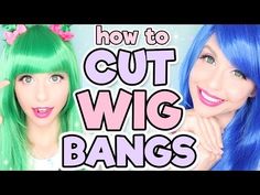 Bangs On A Wig, How To Style A Wig, Halloween Runway, Cosplay Hacks, Alexa Poletti, Trim Bangs, Wig Bangs, Cut Bangs