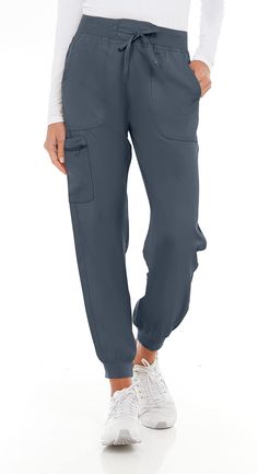 PRICES MAY VARY. COMFY KNIT WAISTBAND - Medichic's newest joggers feature a pull-on waistband with an elastic inside for support. Knit waistband provides extra stretch and warmth for all day comfort. ULTRA-STRETCH: Scrub joggers created with ultra 4-way stretch fabric and an elastic knit waitband to keep you comfortable and stylish throughout the entire day. MULTIPLE FEATURES: Stretch slim joggers contain six methodical pockets, including two cargo pockets, and a tapered knit cuff finish. COST-E Joggers For Women, Nurse Aesthetic, Slim Joggers, Tapered Joggers, Scrubs Nursing, December 2023, Physical Therapist, Joggers Womens