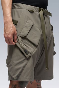 ACRONYM アクロニウム SS23 NYLON STRETCH BDU SHORT PANT / GRAY -NUBIAN Contents Layout, Short Pant, Type Of Pants, Short Pants, Oversized Fits, Body Shapes, Cargo Shorts, Water Repellent