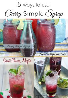 the 5 ways to use cherry simple syrup for cocktails and drinks that are perfect for summer