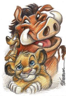 the lion king and cub from disney's live action movie simba, with their baby