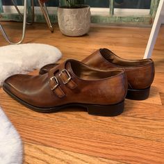 Lightly Worn, Amazing Double Monk Strap Shoes From The Famous Dibianco. All Leather, Hand Made In Italy. Double Monk Strap Shoes, Double Monk Strap, Monk Strap Shoes, Strap Shoes, Shoes Color, Monk Strap, Derby, Oxford, Hand Made