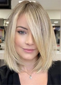 Butter Blonde Hair Color, Grey Hair Wig, Cheap Human Hair Wigs, Long Human Hair Wigs, Colored Hair Extensions, How To Cut Bangs, Short Human Hair Wigs, Long Bob Haircuts, Remy Human Hair Wigs